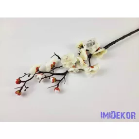 Virágzó ág 60 cm - Fehér