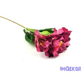 Asztromélia selyem ág 60 cm - Padlizsán Lilás