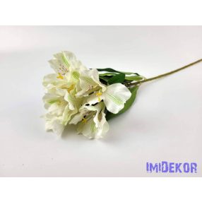 Asztromélia selyem ág 60 cm - Törtfehér