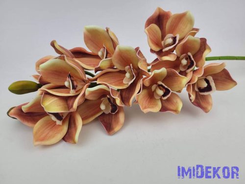 Polifoam cymbidium 10+2v orchidea élethű ág 75cm - Barackos