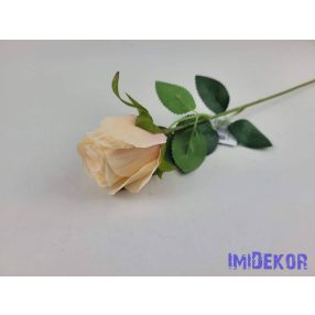 Bimbós rózsa szálas selyemvirág 52cm - Barack