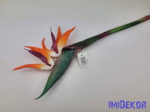 Strelitzia / Papagájvirág élethű gumis 84 cm