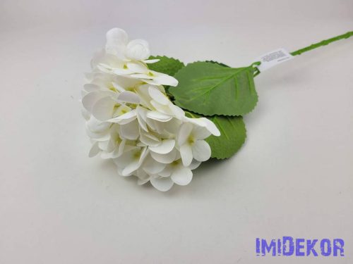 Gumis szálas hortenzia ág 66cm - Krém