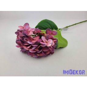 Gumis szálas hortenzia ág 66cm - Mályva