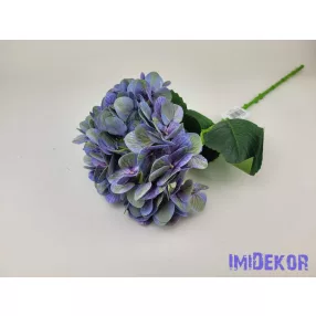 Gumis szálas hortenzia ág 66cm - Kékes