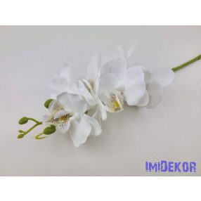 Orchidea 7 fejes ág 62cm - Fehér