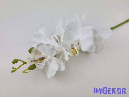 Orchidea 7 fejes ág 62cm - Fehér