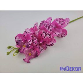 Orchidea 7 fejes ág 62cm - Sötét Rózsaszín