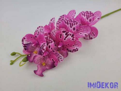 Orchidea 7 fejes ág 62cm - Sötét Rózsaszín