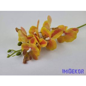 Orchidea 7 fejes ág 62cm - Sárgás