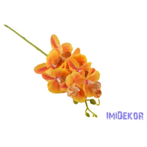 Orchidea 7 fejes ág 62cm - Sárgás