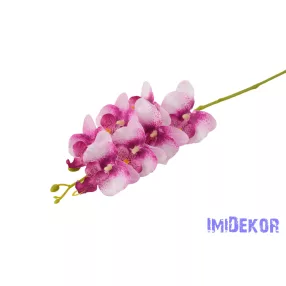 Orchidea 7 fejes ág 62cm - Cirmos Rózsaszín