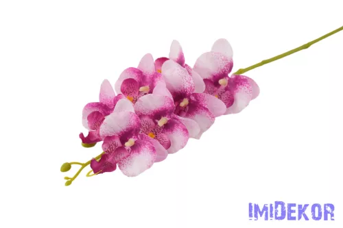 Orchidea 7 fejes ág 62cm - Cirmos Rózsaszín