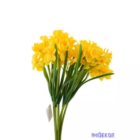 Szálas gumi nárcisz 35cm - Sárga