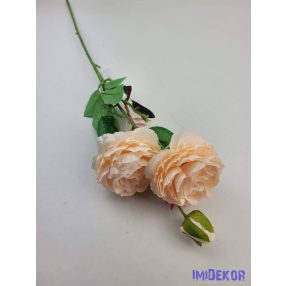 Boglárka 2fej+1bimbó szálas selyemvirág 60cm - Barack