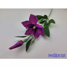 Klematisz szálas selyemvirág 54cm - Lilás Pink
