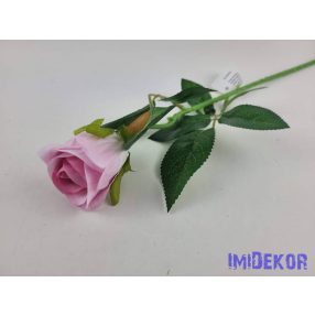 Bimbós rózsa szálas bársonyos 49cm - Rózsaszín