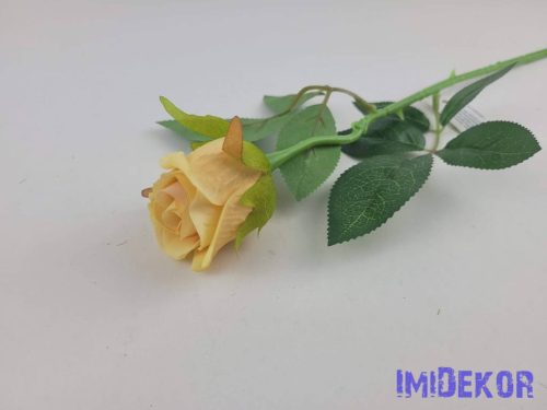 Bimbós rózsa szálas bársonyos 49cm - Sárgás