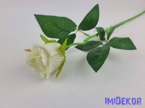 Bimbós rózsa szálas bársonyos 49cm - Krém