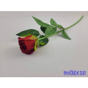 Bimbós rózsa szálas bársonyos 49cm - Piros