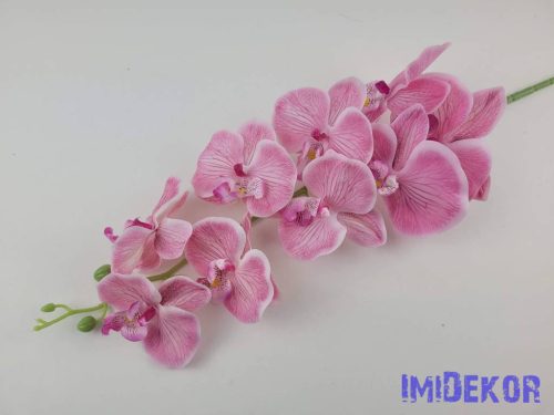 Orchidea 9 vegyes fejes ág 102cm - Rózsaszín
