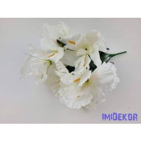 Írisz 9 ágú csokor 50 cm - Fehér