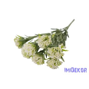 Tölcsérgumós 7 ágú bokor 34cm - Fehér