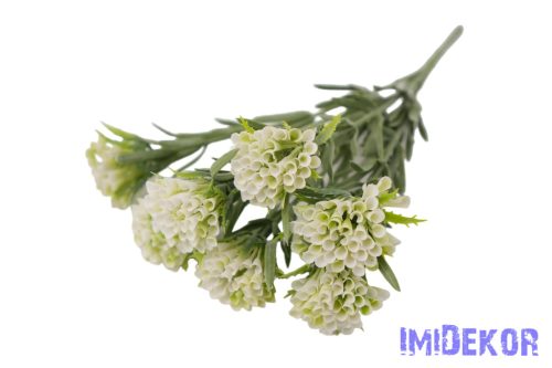 Tölcsérgumós 7 ágú bokor 34cm - Fehér