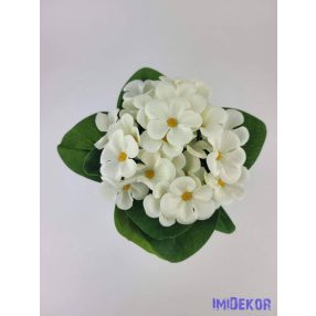 Ibolya selyemvirág csokor 17cm - Krém