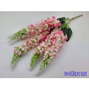 Szarkaláb 5 ágú selyem csokor 57cm - Cirmos Rózsaszín