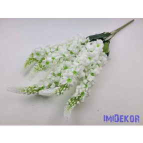 Szarkaláb 5 ágú selyem csokor 57cm - Fehér