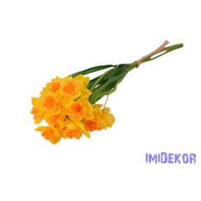 Gumis nárcisz 3 szálas köteg 35cm - Napsárga