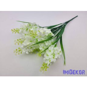 Orgona 7 ágú selyem csokor 38cm - Fehér