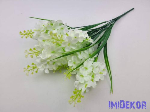Orgona 7 ágú selyem csokor 38cm - Fehér
