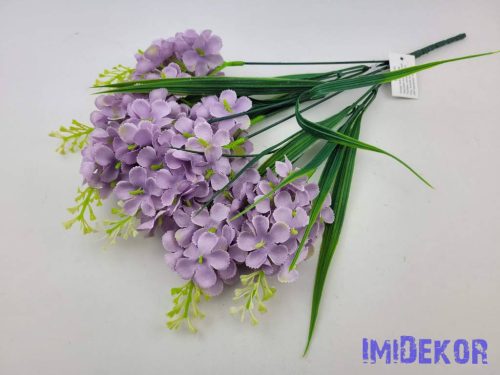 Orgona 7 ágú selyem csokor 38cm - Világos Lila