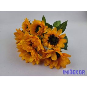 Napraforgó 7 ágú selyemvirág csokor 42 cm
