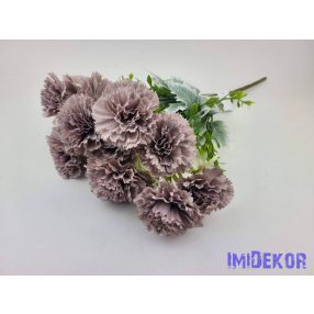 Szegfű 7 ágú 14 fejes selyem csokor 46cm - Pasztel Lila