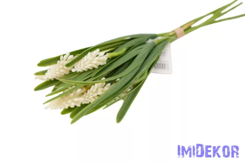 Gumi gyöngyike 5 szálas köteg 34cm - Törtfehér