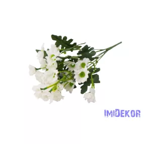 Margaréta 7 ágú selyemvirág csokor 33 cm - Fehér