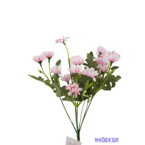 Margaréta 7 ágú selyemvirág csokor 33 cm - Rózsaszín