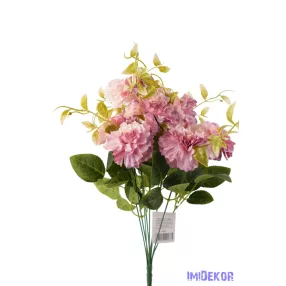 Cínea 9 ágú selyem csokor 46 cm - Mályva-Rózsaszín