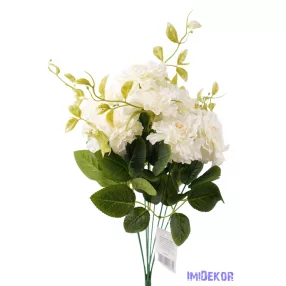 Cínea 9 ágú selyem csokor 46 cm - Törtfehér