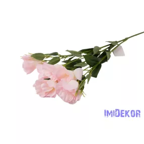   Liziantusz több ágú selyem szál 76 cm - Halvány Rózsaszín