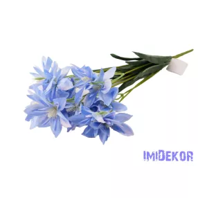 Klematisz 7 ágú selyemvirág csokor 65 cm - Kék