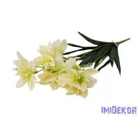 Klematisz 7 ágú selyemvirág csokor 65 cm - Zöldes
