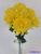 Krizantém 7 ágú selyemvirág csokor 40cm - Sárga