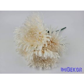 Pók krizantém 7 ágú selyem csokor 44cm - Halvány Barack