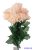 Krizantém 9 ágú selyemvirág csokor 42cm - Púder