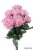 Krizantém 9 ágú selyemvirág csokor 42cm - Lilás Rózsaszín