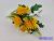 Krizantém 5 ágú selyem csokor díszítőkkel 33cm - Napsárga